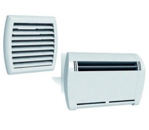 Nawiewnik higrosterowany ścienny ANJOS EM HY 100, tłumienie akustyczne 41 dB